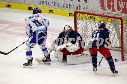 EBEL. Eishockey Bundesliga. EC VSV gegen EC Red Bull Salzburg. Chris Collins,  (VSV), Jean Philippe Lamoureux, Dominique Heinrich  (Salzburg). Villach, am 13.12.2019.
Foto: Kuess
www.qspictures.net
---
pressefotos, pressefotografie, kuess, qs, qspictures, sport, bild, bilder, bilddatenbank