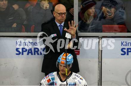 EBEL. Eishockey Bundesliga. KAC gegen	EHC Liwest Black Wings Linz. Trainer Tom Rowe  (Linz). Klagenfurt, am 15.12.2019.
Foto: Kuess
www.qspictures.net

---
pressefotos, pressefotografie, kuess, qs, qspictures, sport, bild, bilder, bilddatenbank