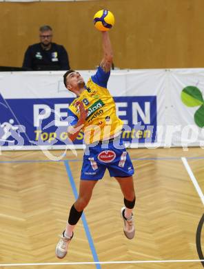 Volleyball CEV Cup. SK Zadruga Aich/Dob gegen VK Ostrava (CZE).   Peter Mlynarcik (Aich/Dob). Bleiburg, am 18.12.2019.
Foto: Kuess
---
pressefotos, pressefotografie, kuess, qs, qspictures, sport, bild, bilder, bilddatenbank