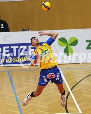 Volleyball CEV Cup. SK Zadruga Aich/Dob gegen VK Ostrava (CZE).   Peter Mlynarcik (Aich/Dob). Bleiburg, am 18.12.2019.
Foto: Kuess
---
pressefotos, pressefotografie, kuess, qs, qspictures, sport, bild, bilder, bilddatenbank
