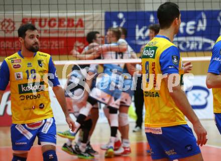 Volleyball CEV Cup. SK Zadruga Aich/Dob gegen VK Ostrava (CZE).   Jubel Ostrava. Bleiburg, am 18.12.2019.
Foto: Kuess
---
pressefotos, pressefotografie, kuess, qs, qspictures, sport, bild, bilder, bilddatenbank