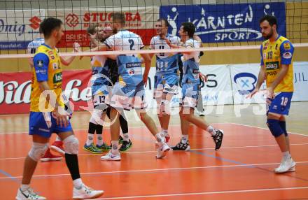 Volleyball CEV Cup. SK Zadruga Aich/Dob gegen VK Ostrava (CZE).   Jubel Ostrava. Bleiburg, am 18.12.2019.
Foto: Kuess
---
pressefotos, pressefotografie, kuess, qs, qspictures, sport, bild, bilder, bilddatenbank