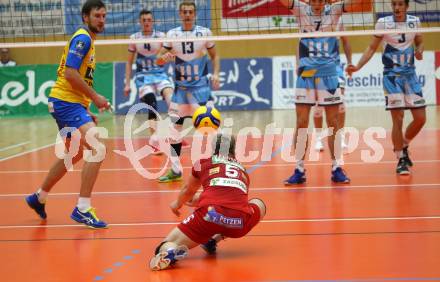 Volleyball CEV Cup. SK Zadruga Aich/Dob gegen VK Ostrava (CZE).   Michal Hruska, Manuel Steiner (Aich/Dob). Bleiburg, am 18.12.2019.
Foto: Kuess
---
pressefotos, pressefotografie, kuess, qs, qspictures, sport, bild, bilder, bilddatenbank
