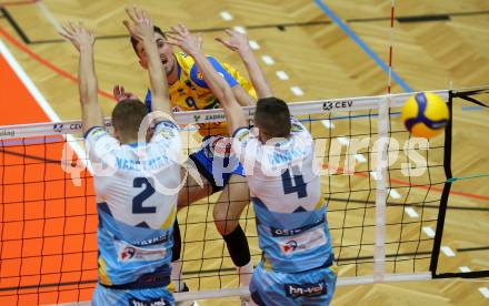 Volleyball CEV Cup. SK Zadruga Aich/Dob gegen VK Ostrava (CZE).   Peter Mlynarcik (Aich/Dob). Bleiburg, am 18.12.2019.
Foto: Kuess
---
pressefotos, pressefotografie, kuess, qs, qspictures, sport, bild, bilder, bilddatenbank