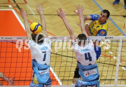Volleyball CEV Cup. SK Zadruga Aich/Dob gegen VK Ostrava (CZE).   Ivan Kolev (Aich/Dob). Bleiburg, am 18.12.2019.
Foto: Kuess
---
pressefotos, pressefotografie, kuess, qs, qspictures, sport, bild, bilder, bilddatenbank