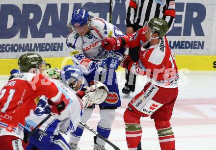 EBEL. Eishockey Bundesliga. EC VSV gegen HCB Suedtirol Alperia. Anton Karlsson,   (VSV), Luka Vidmar (Bozen). Villach, am 20.12.2019.
Foto: Kuess
www.qspictures.net
---
pressefotos, pressefotografie, kuess, qs, qspictures, sport, bild, bilder, bilddatenbank