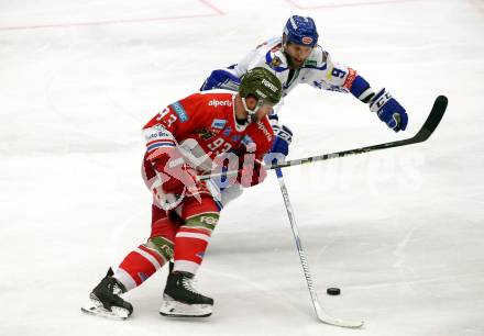 EBEL. Eishockey Bundesliga. EC VSV gegen HCB Suedtirol Alperia.  Kevin Schmidt, (VSV), Luca Frigo  (Bozen). Villach, am 20.12.2019.
Foto: Kuess
www.qspictures.net
---
pressefotos, pressefotografie, kuess, qs, qspictures, sport, bild, bilder, bilddatenbank