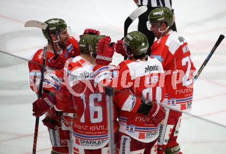 EBEL. Eishockey Bundesliga. EC VSV gegen HCB Suedtirol Alperia.  Torjubel   (Bozen). Villach, am 20.12.2019.
Foto: Kuess
www.qspictures.net
---
pressefotos, pressefotografie, kuess, qs, qspictures, sport, bild, bilder, bilddatenbank