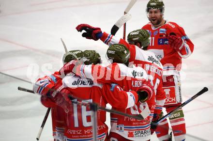EBEL. Eishockey Bundesliga. EC VSV gegen HCB Suedtirol Alperia.  Torjubel   (Bozen). Villach, am 20.12.2019.
Foto: Kuess
www.qspictures.net
---
pressefotos, pressefotografie, kuess, qs, qspictures, sport, bild, bilder, bilddatenbank
