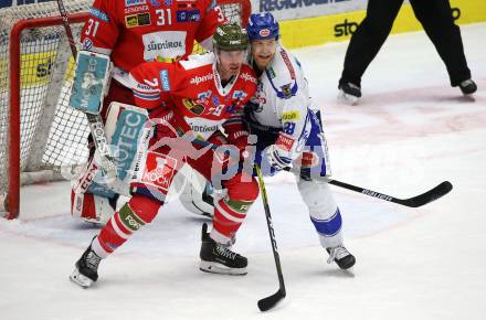 EBEL. Eishockey Bundesliga. EC VSV gegen HCB Suedtirol Alperia.  Miika Lahti, (VSV), Patrick Wiercioch  (Bozen). Villach, am 20.12.2019.
Foto: Kuess
www.qspictures.net
---
pressefotos, pressefotografie, kuess, qs, qspictures, sport, bild, bilder, bilddatenbank