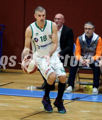 Basketball Zweite Liga 2019/2020. Grunddurchgang 15. Runde. KOS Celovec gegen  Fuerstenfeld Panthers.  Ales Primc (KOS Celovec). Klagenfurt, am 21.12.2019.
Foto: Kuess
www.qspictures.net

---
pressefotos, pressefotografie, kuess, qs, qspictures, sport, bild, bilder, bilddatenbank