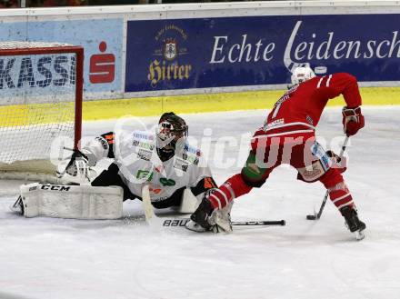 EBEL. Eishockey Bundesliga. KAC gegen	Moser Medical Graz99ers. Manuel Ganahl,  (KAC), Cristopher Nihlstorp (Graz). Klagenfurt, am 28.12.2019.
Foto: Kuess
www.qspictures.net

---
pressefotos, pressefotografie, kuess, qs, qspictures, sport, bild, bilder, bilddatenbank