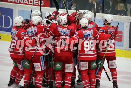 EBEL. Eishockey Bundesliga. VSV gegen KAC.  Jubel  (KAC). Villach, am 30.12.2019.
Foto: Kuess
www.qspictures.net
---
pressefotos, pressefotografie, kuess, qs, qspictures, sport, bild, bilder, bilddatenbank