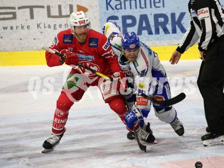 EBEL. Eishockey Bundesliga. KAC gegen	VSV. Hundertpfund Thomas (KAC),  Lahti Miika (VSV). Klagenfurt, am 5.1.2020.
Foto: Kuess
www.qspictures.net

---
pressefotos, pressefotografie, kuess, qs, qspictures, sport, bild, bilder, bilddatenbank