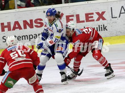 EBEL. Eishockey Bundesliga. KAC gegen	VSV. Strong Steven, Neal Matthew  (KAC), Collins Chris (VSV). Klagenfurt, am 5.1.2020.
Foto: Kuess
www.qspictures.net

---
pressefotos, pressefotografie, kuess, qs, qspictures, sport, bild, bilder, bilddatenbank