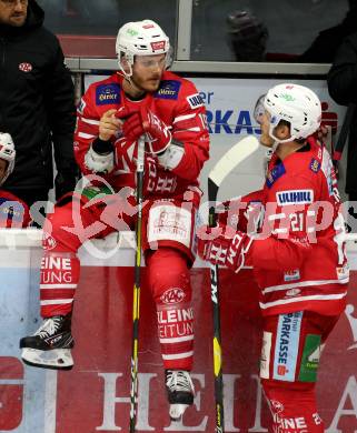 EBEL. Eishockey Bundesliga. KAC gegen	HCB Suedtirol Alperia. Stefan Geier, Manuel Geier (KAC). Klagenfurt, am 7.1.2020.
Foto: Kuess
www.qspictures.net

---
pressefotos, pressefotografie, kuess, qs, qspictures, sport, bild, bilder, bilddatenbank