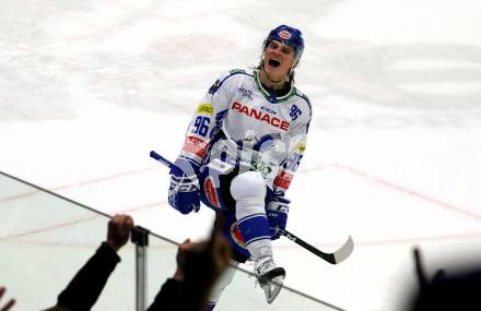 EBEL. Eishockey Bundesliga. VSV gegen Hydro Fehervar AV 19.  Torjubel Anton Karlsson (VSV). Villach, am 10.1.2020.
Foto: Kuess
www.qspictures.net
---
pressefotos, pressefotografie, kuess, qs, qspictures, sport, bild, bilder, bilddatenbank