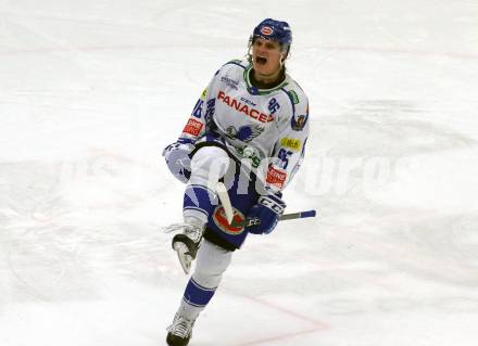 EBEL. Eishockey Bundesliga. VSV gegen Hydro Fehervar AV 19.  Torjubel Anton Karlsson (VSV). Villach, am 10.1.2020.
Foto: Kuess
www.qspictures.net
---
pressefotos, pressefotografie, kuess, qs, qspictures, sport, bild, bilder, bilddatenbank