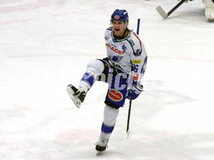 EBEL. Eishockey Bundesliga. VSV gegen Hydro Fehervar AV 19.  Torjubel Anton Karlsson (VSV). Villach, am 10.1.2020.
Foto: Kuess
www.qspictures.net
---
pressefotos, pressefotografie, kuess, qs, qspictures, sport, bild, bilder, bilddatenbank