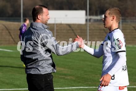 Fussball Bundesliga. 2. Liga. Testspiel. RZ Pellets WAC gegen SK Austria Klagenfurt. Trainer Ferdinand Feldhofer, Sven Sprangler (WAC). St. Andrae, am 11.1.2020.
Foto: Kuess
www.qspictures.net
---
pressefotos, pressefotografie, kuess, qs, qspictures, sport, bild, bilder, bilddatenbank
