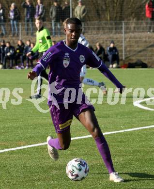 Fussball Bundesliga. 2. Liga. Testspiel. RZ Pellets WAC gegen SK Austria Klagenfurt.  Mc Moordy King Huether (Klagenfurt). St. Andrae, am 11.1.2020.
Foto: Kuess
www.qspictures.net
---
pressefotos, pressefotografie, kuess, qs, qspictures, sport, bild, bilder, bilddatenbank