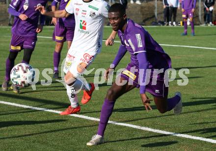 Fussball Bundesliga. 2. Liga. Testspiel. RZ Pellets WAC gegen SK Austria Klagenfurt. Mc Moordy King Huether (Klagenfurt). St. Andrae, am 11.1.2020.
Foto: Kuess
www.qspictures.net
---
pressefotos, pressefotografie, kuess, qs, qspictures, sport, bild, bilder, bilddatenbank