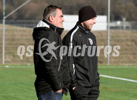 Fussball Bundesliga. 2. Liga. Testspiel. RZ Pellets WAC gegen SK Austria Klagenfurt. Trainer Robert Micheu, Co-Trainer Martin Lassnig,  (Klagenfurt). St. Andrae, am 11.1.2020.
Foto: Kuess
www.qspictures.net
---
pressefotos, pressefotografie, kuess, qs, qspictures, sport, bild, bilder, bilddatenbank