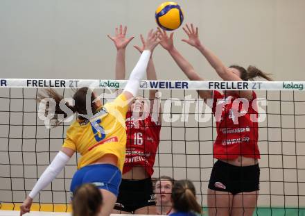 Volleyball. Volley League Women. ATSC Kelag Wildcats Klagenfurt gegen VC Tirol. Magdalena Rabitsch, Jaelyn Keene (Klagenfurt). Klagenfurt, am 12.1.2020.
Foto: Kuess
---
pressefotos, pressefotografie, kuess, qs, qspictures, sport, bild, bilder, bilddatenbank