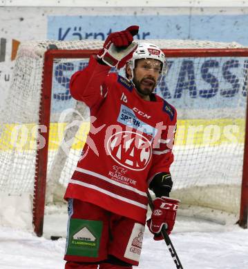EBEL. Eishockey Bundesliga. KAC gegen	HC Orli Znojmo. Torjubel Thomas Koch,  (KAC). Klagenfurt, am 12.1.2020.
Foto: Kuess
www.qspictures.net

---
pressefotos, pressefotografie, kuess, qs, qspictures, sport, bild, bilder, bilddatenbank