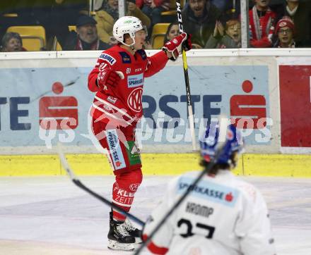 EBEL. Eishockey Bundesliga. KAC gegen	HC TWK Innsbruck. Torjubel Marco Richter (KAC). Klagenfurt, am 17.1.2020.
Foto: Kuess
www.qspictures.net

---
pressefotos, pressefotografie, kuess, qs, qspictures, sport, bild, bilder, bilddatenbank
