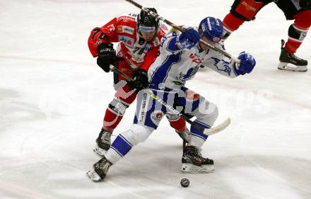 EBEL. Eishockey Bundesliga. VSV gegen HC Orli Znojmo.  Alexander Lahoda, (VSV), Parker Bowles  (Znaim). Villach, am 19.1.2020.
Foto: Kuess
www.qspictures.net
---
pressefotos, pressefotografie, kuess, qs, qspictures, sport, bild, bilder, bilddatenbank