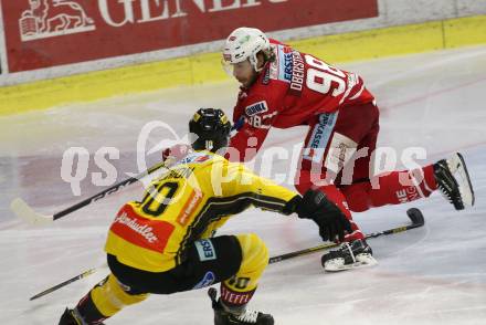 EBEL. Eishockey Bundesliga. KAC gegen	spusu Vienna Capitals. Obersteiner Daniel (KAC),  Dorion Marc-Andre (Vienna Capitals). Klagenfurt, am 24.1.2020.
Foto: Kuess
www.qspictures.net

---
pressefotos, pressefotografie, kuess, qs, qspictures, sport, bild, bilder, bilddatenbank
