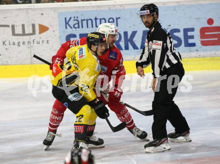 EBEL. Eishockey Bundesliga. KAC gegen	spusu Vienna Capitals. Liivik Siim (KAC),  GroÃlercher Julian (Vienna Capitals). Klagenfurt, am 24.1.2020.
Foto: Kuess
www.qspictures.net

---
pressefotos, pressefotografie, kuess, qs, qspictures, sport, bild, bilder, bilddatenbank
