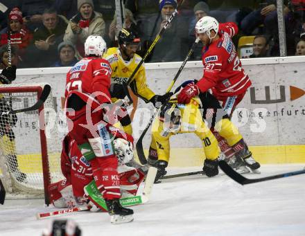 EBEL. Eishockey Bundesliga. KAC gegen	spusu Vienna Capitals. Madlener David, Hundertpfund Thomas, Liivik Siim (KAC), Wukovits Ali, Dorion Marc-Andre  (Vienna Capitals). Klagenfurt, am 24.1.2020.
Foto: Kuess
www.qspictures.net

---
pressefotos, pressefotografie, kuess, qs, qspictures, sport, bild, bilder, bilddatenbank