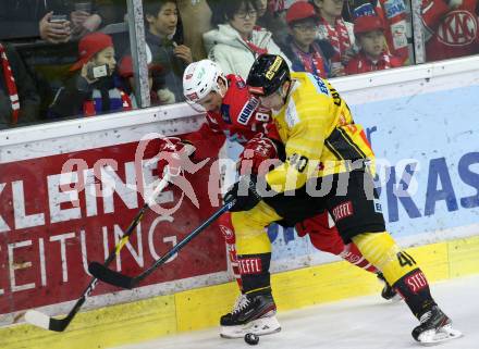 EBEL. Eishockey Bundesliga. KAC gegen	spusu Vienna Capitals. Richter Marco (KAC),  Zalewski Mike (Vienna Capitals). Klagenfurt, am 24.1.2020.
Foto: Kuess
www.qspictures.net

---
pressefotos, pressefotografie, kuess, qs, qspictures, sport, bild, bilder, bilddatenbank