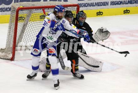 EBEL. Eishockey Bundesliga. VSV gegen Dornbirn Bulldogs.  Patrick Bjorkstrand,  (VSV), Emilio Romig, Juha Johannes Jaervenpaeae (Dornbirn). Villach, am 31.1.2020.
Foto: Kuess
www.qspictures.net
---
pressefotos, pressefotografie, kuess, qs, qspictures, sport, bild, bilder, bilddatenbank