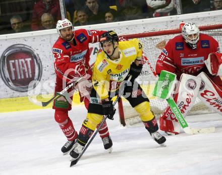 EBEL. Eishockey Bundesliga. KAC gegen	spusu Vienna Capitals. Fischer David Joseph, Madlener David (KAC), Baun Kyle  (Vienna Capitals). Klagenfurt, am 2.2.2020.
Foto: Kuess
www.qspictures.net

---
pressefotos, pressefotografie, kuess, qs, qspictures, sport, bild, bilder, bilddatenbank