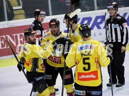 EBEL. Eishockey Bundesliga. KAC gegen	spusu Vienna Capitals. Torjubel Rotter Rafael, Holzapfel Riley, Hackl Dominic, Olden Sondre  (Vienna Capitals). Klagenfurt, am 2.2.2020.
Foto: Kuess
www.qspictures.net

---
pressefotos, pressefotografie, kuess, qs, qspictures, sport, bild, bilder, bilddatenbank