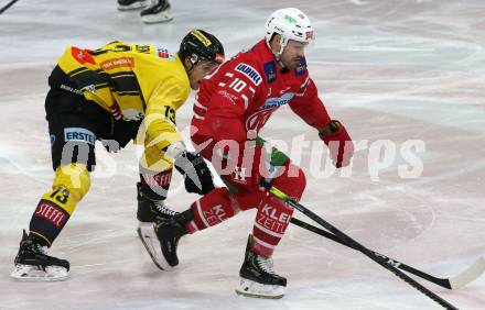 EBEL. Eishockey Bundesliga. KAC gegen	spusu Vienna Capitals.  Andrew Jacob Kozek, (KAC),  Sondre Olden  (Vienna Capitals). Klagenfurt, am 2.2.2020.
Foto: Kuess
www.qspictures.net

---
pressefotos, pressefotografie, kuess, qs, qspictures, sport, bild, bilder, bilddatenbank