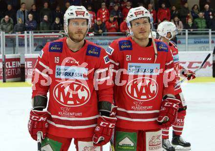 EBEL. Eishockey Bundesliga. KAC gegen	spusu Vienna Capitals. Stefan Geier, Manuel Geier (KAC). Klagenfurt, am 2.2.2020.
Foto: Kuess
www.qspictures.net

---
pressefotos, pressefotografie, kuess, qs, qspictures, sport, bild, bilder, bilddatenbank