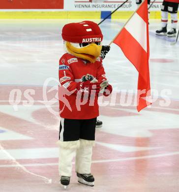 Eishockey Laenderspiel. Oesterreich gegen Norwegen. Maskottchen (Oesterreich). Klagenfurt, am 7.2.2020.
Foto: Kuess
www.qspictures.net

---
pressefotos, pressefotografie, kuess, qs, qspictures, sport, bild, bilder, bilddatenbank