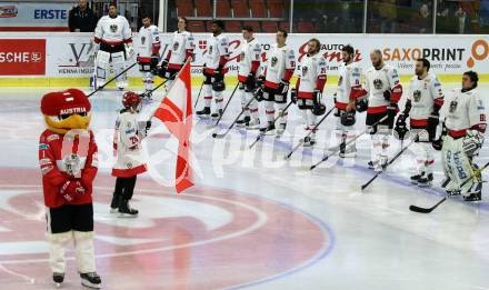 Eishockey Laenderspiel. Oesterreich gegen Norwegen. Maskottchen (Oesterreich). Klagenfurt, am 7.2.2020.
Foto: Kuess
www.qspictures.net

---
pressefotos, pressefotografie, kuess, qs, qspictures, sport, bild, bilder, bilddatenbank