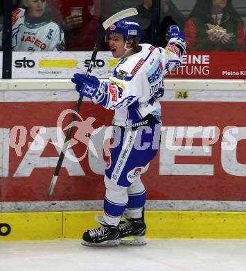 EBEL. Eishockey Bundesliga. VSV gegen Hydro Fehervar AV 19.  Torjubel Benjamin Lanzinger (VSV). Villach, am 11.2.2020.
Foto: Kuess
www.qspictures.net
---
pressefotos, pressefotografie, kuess, qs, qspictures, sport, bild, bilder, bilddatenbank