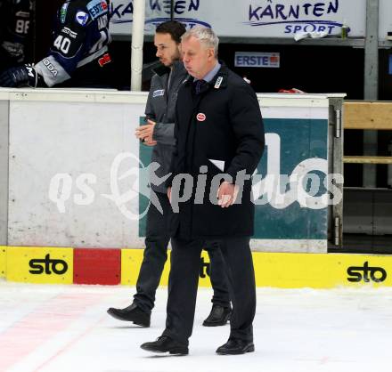 EBEL. Eishockey Bundesliga. VSV gegen Hydro Fehervar AV 19.  Trainer Rob Daum, Co-Trainer Marco Pewal (VSV). Villach, am 11.2.2020.
Foto: Kuess
www.qspictures.net
---
pressefotos, pressefotografie, kuess, qs, qspictures, sport, bild, bilder, bilddatenbank