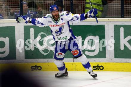 EBEL. Eishockey Bundesliga. VSV gegen Hydro Fehervar AV 19.  Torjubel Kevin Schmidt (VSV). Villach, am 11.2.2020.
Foto: Kuess
www.qspictures.net
---
pressefotos, pressefotografie, kuess, qs, qspictures, sport, bild, bilder, bilddatenbank