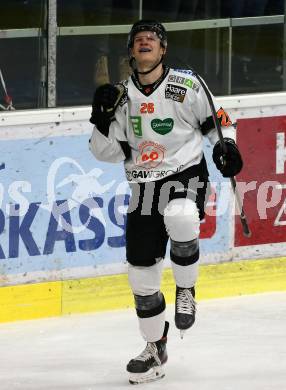 EBEL. Eishockey Bundesliga. KAC gegen	Moser Medical Graz99ers. Torjubel Dominik Grafenthin   (Graz). Klagenfurt, am 12.2.2020.
Foto: Kuess
www.qspictures.net

---
pressefotos, pressefotografie, kuess, qs, qspictures, sport, bild, bilder, bilddatenbank