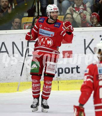 EBEL. Eishockey Bundesliga. KAC gegen	Moser Medical Graz99ers. Torjubel Rok Ticar (KAC). Klagenfurt, am 12.2.2020.
Foto: Kuess
www.qspictures.net

---
pressefotos, pressefotografie, kuess, qs, qspictures, sport, bild, bilder, bilddatenbank