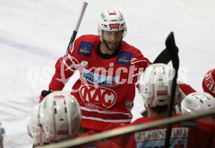 EBEL. Eishockey Bundesliga. KAC gegen	Moser Medical Graz99ers. Torjubel Rok Ticar (KAC). Klagenfurt, am 12.2.2020.
Foto: Kuess
www.qspictures.net

---
pressefotos, pressefotografie, kuess, qs, qspictures, sport, bild, bilder, bilddatenbank