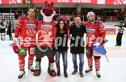 EBEL. Eishockey Bundesliga. KAC gegen	Moser Medical Graz99ers. Thomas HUndertpfund, Spieler des Abends Rok Ticar (KAC). Klagenfurt, am 12.2.2020.
Foto: Kuess
www.qspictures.net

---
pressefotos, pressefotografie, kuess, qs, qspictures, sport, bild, bilder, bilddatenbank