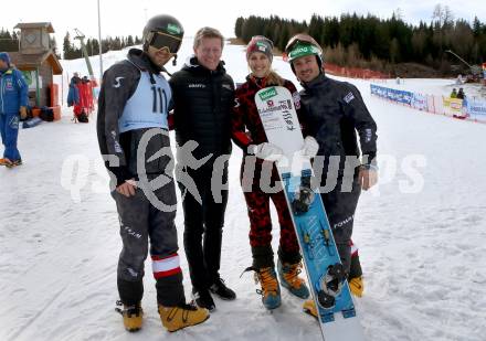 Snowboard Europacup. Fabian Obmann, Arno Arthofer, Sabine Schoeffmann, Alexander Payer (AUT). SimonhÃ¶he, am 15.2.2020.
Foto: Kuess
www.qspictures.net

---
pressefotos, pressefotografie, kuess, qs, qspictures, sport, bild, bilder, bilddatenbank
